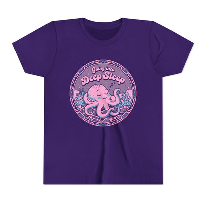 "Going Into Deep Sleep" Youth Tee — Cute Octopus Underwater Graphic Shirt
