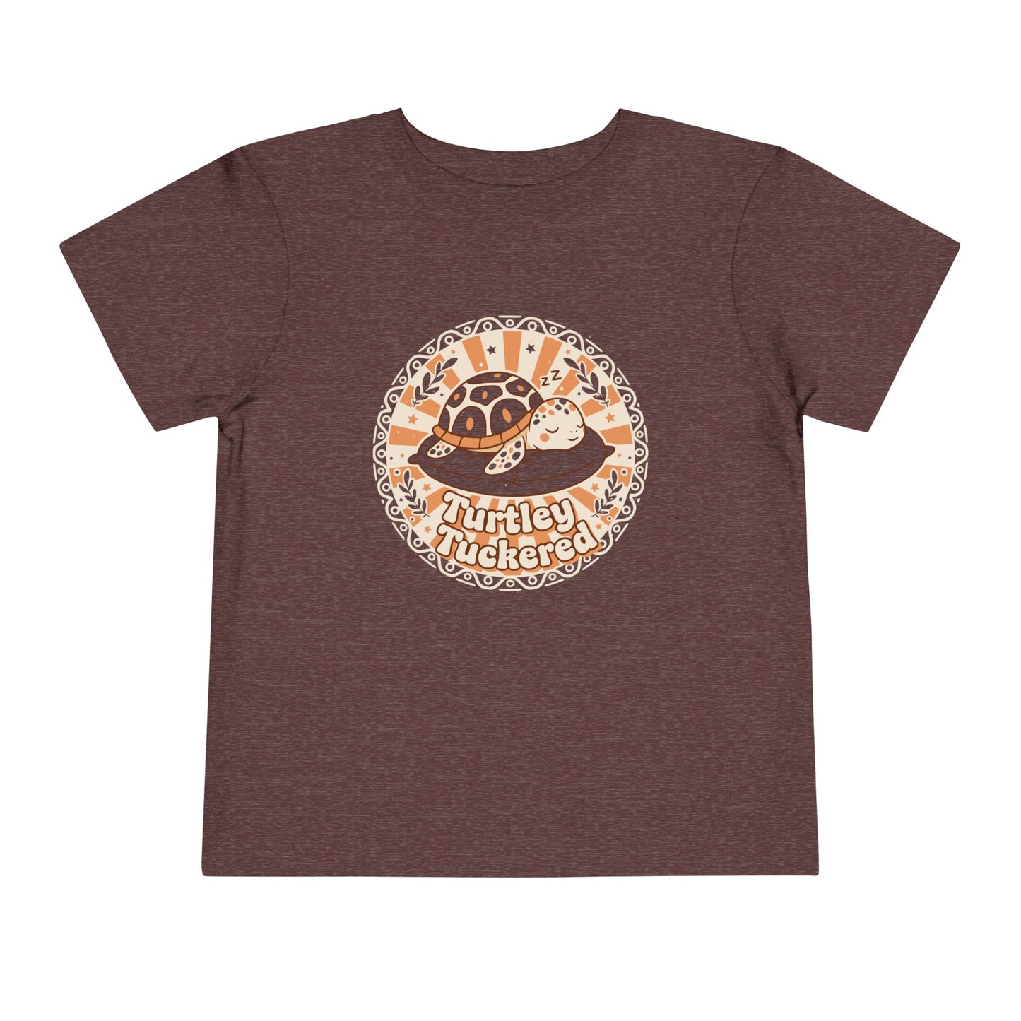 "Turtley Tuckered" Toddler Tee —  Cute Nap-Time Turtle Graphic Shirt