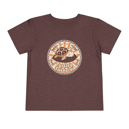 "Turtley Tuckered" Toddler Tee —  Cute Nap-Time Turtle Graphic Shirt