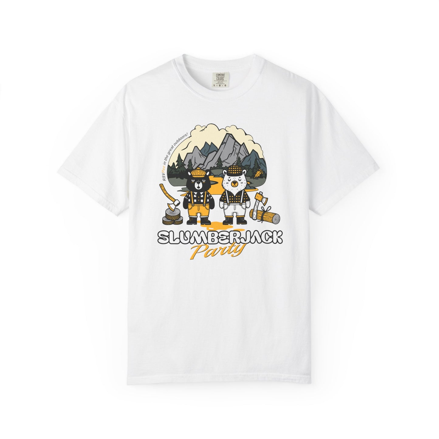 Slumberjack Party T-Shirt — Outdoor Pee Lumberjack Mountain Bears Graphic Tee