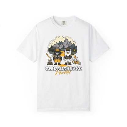 Slumberjack Party T-Shirt — Outdoor Pee Lumberjack Mountain Bears Graphic Tee