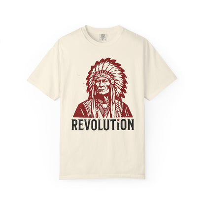 Revolution Graphic T-Shirt - Native Chief First Nation Illustrated Tee