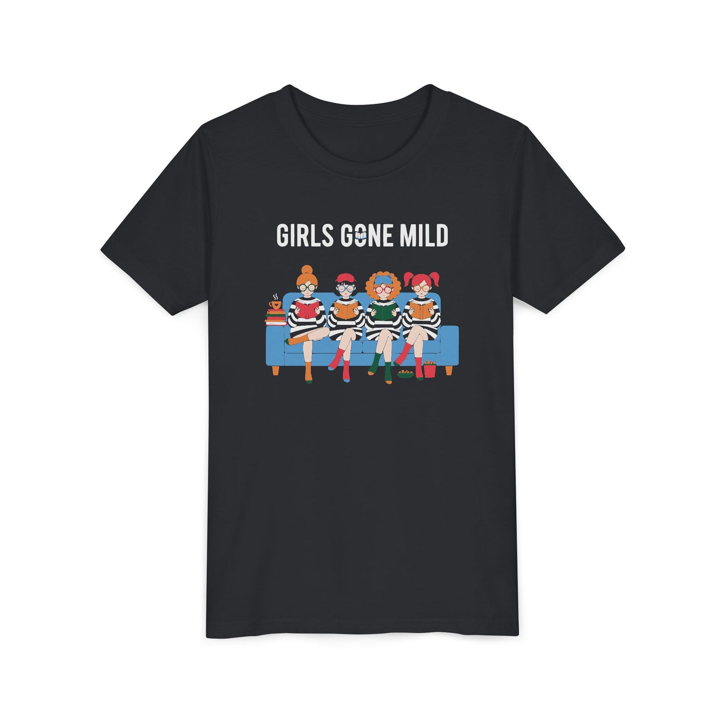"Girls Gone Mild" Youth Tee – Cute Reading Club Graphic T-Shirt