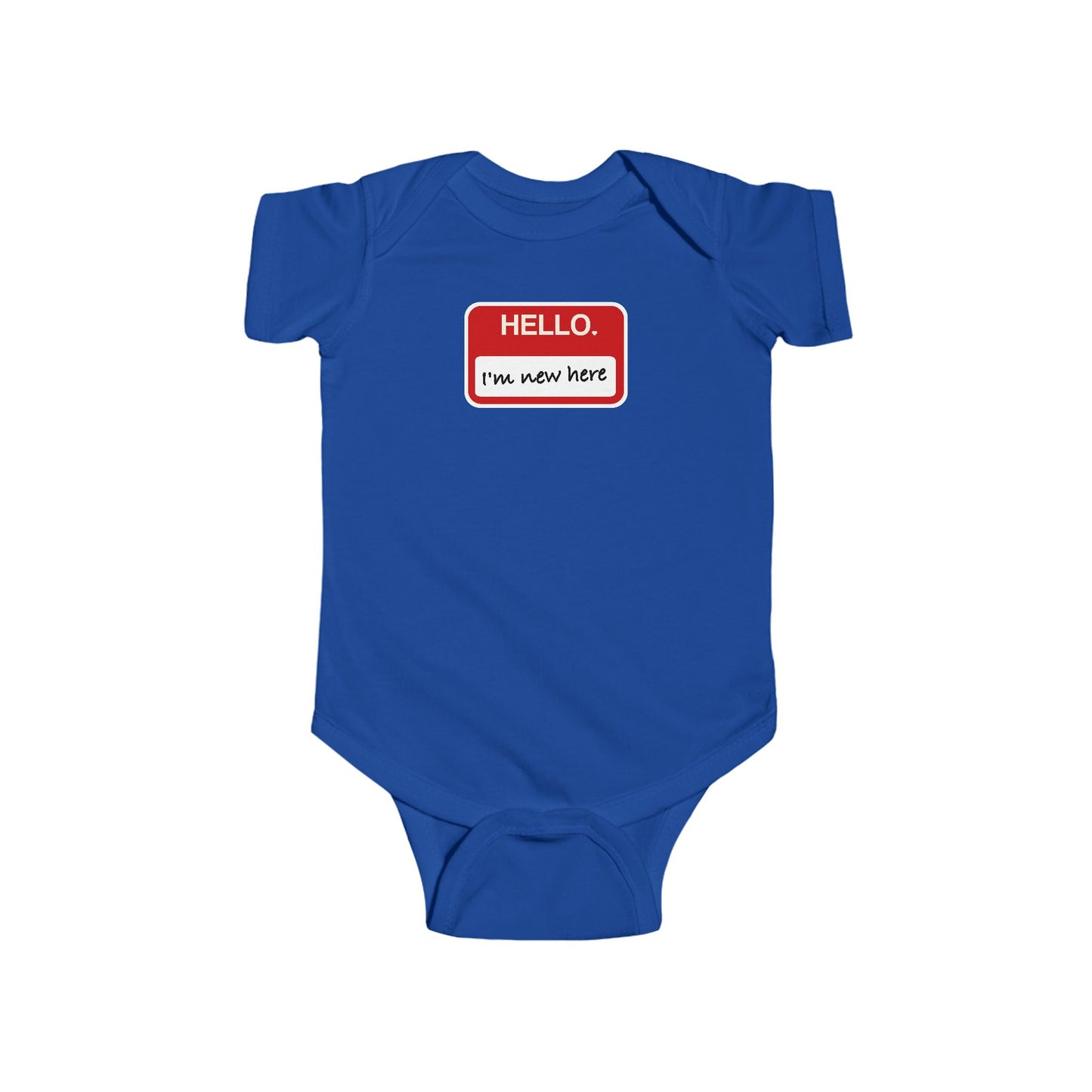 "Hello ❤︎ I'm New Here" Baby Bodysuit - Newborn Welcome Onesie