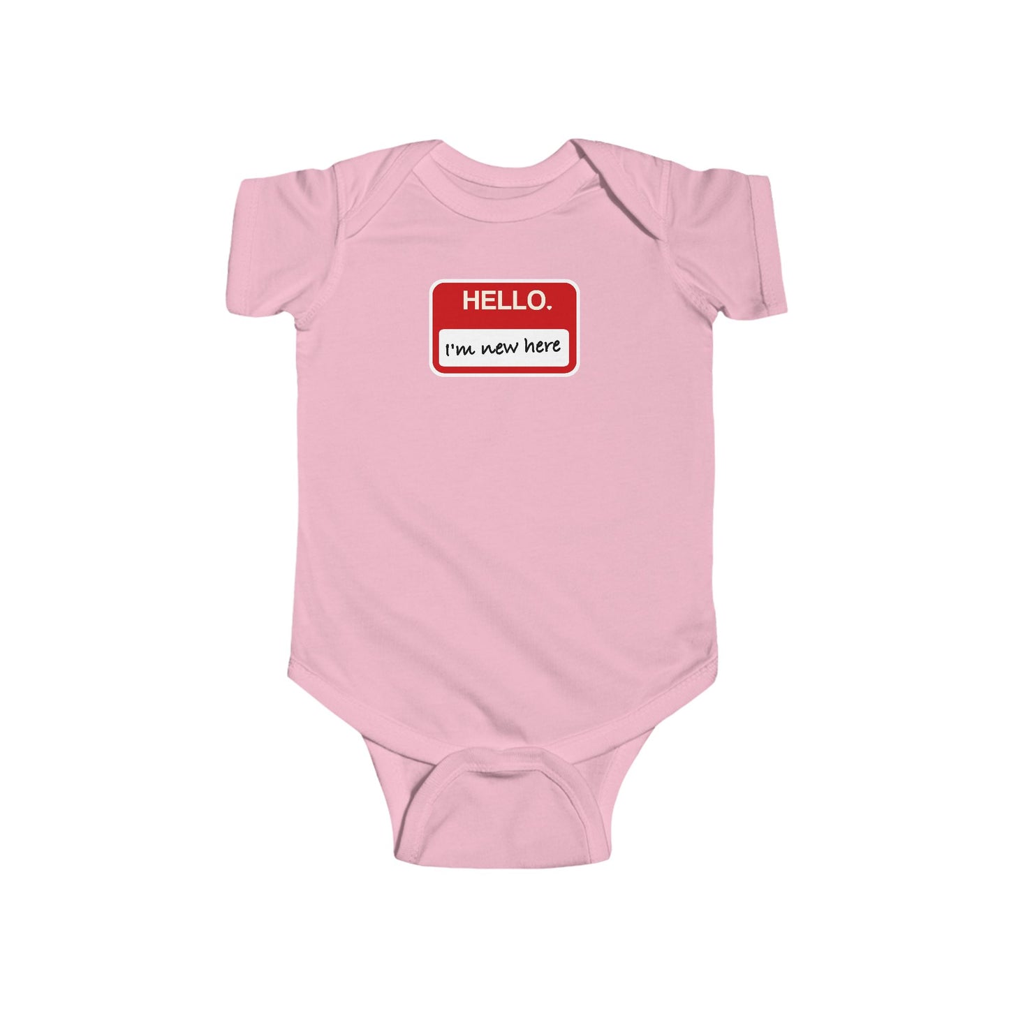 "Hello ❤︎ I'm New Here" Baby Bodysuit - Newborn Welcome Onesie