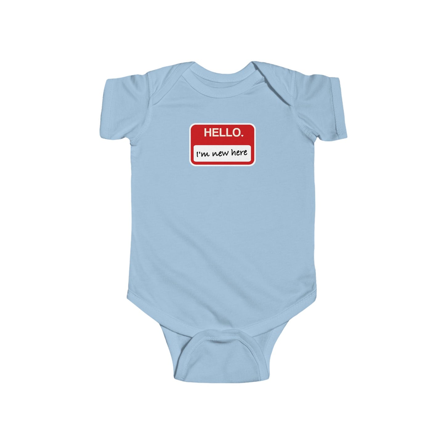 "Hello ❤︎ I'm New Here" Baby Bodysuit - Newborn Welcome Onesie