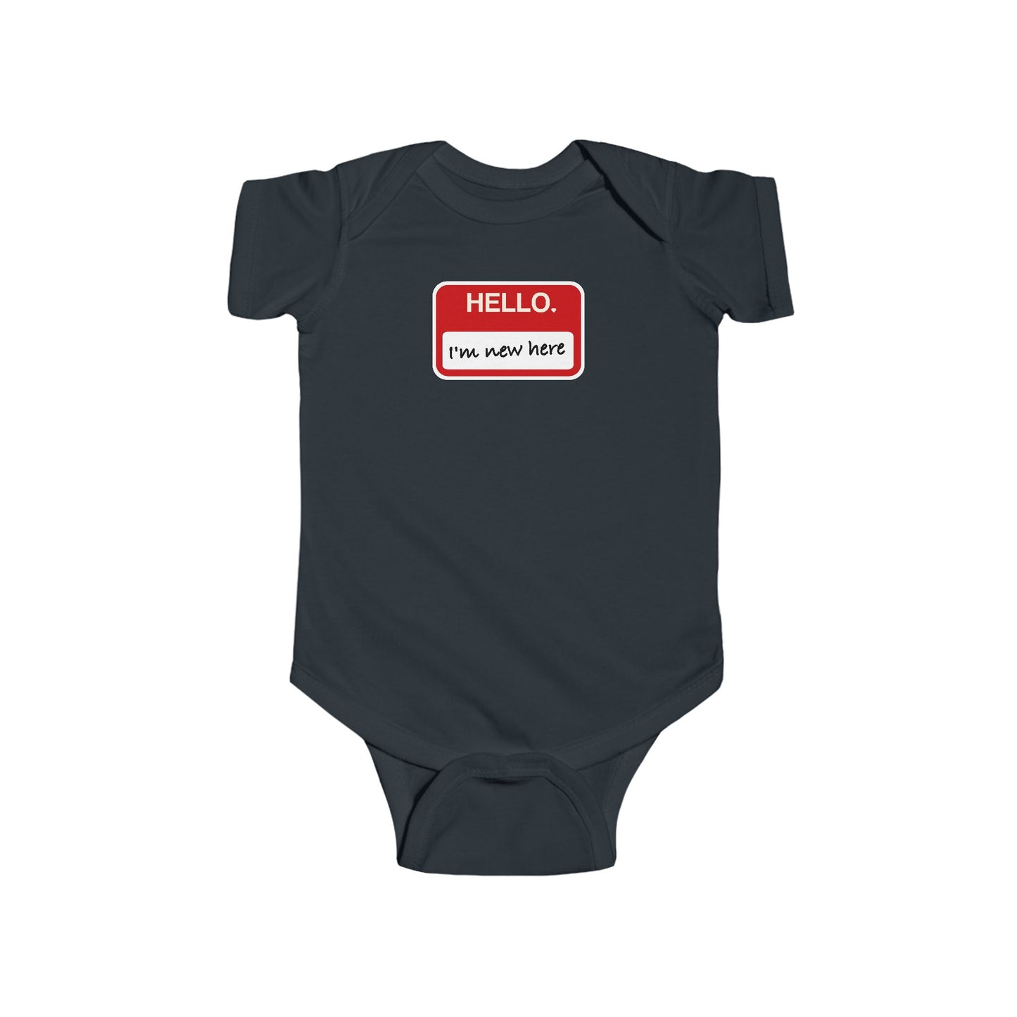 "Hello ❤︎ I'm New Here" Baby Bodysuit - Newborn Welcome Onesie