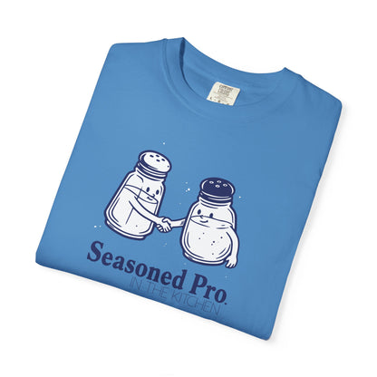 "Seasoned Pro in the Kitchen" T-Shirt — Funny Salt & Pepper Shakers Chef Graphic Tee