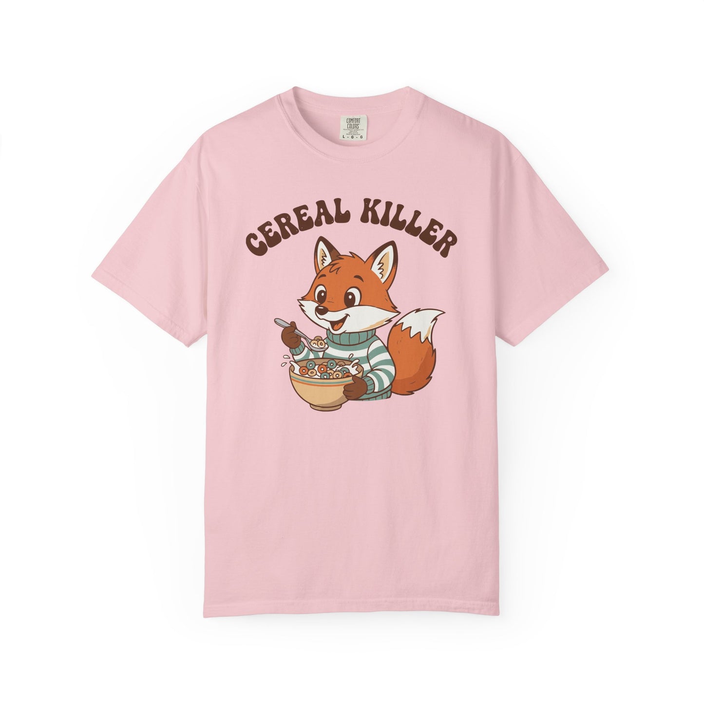 "Cereal Killer" T-Shirt — Cute Fox Eating Cereal Graphic Tee