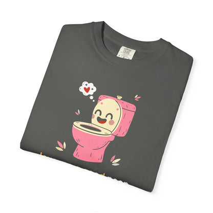 "Love Me a Good Poop" Couples Tee - Funny Toilet Bathroom Graphic T-Shirt —