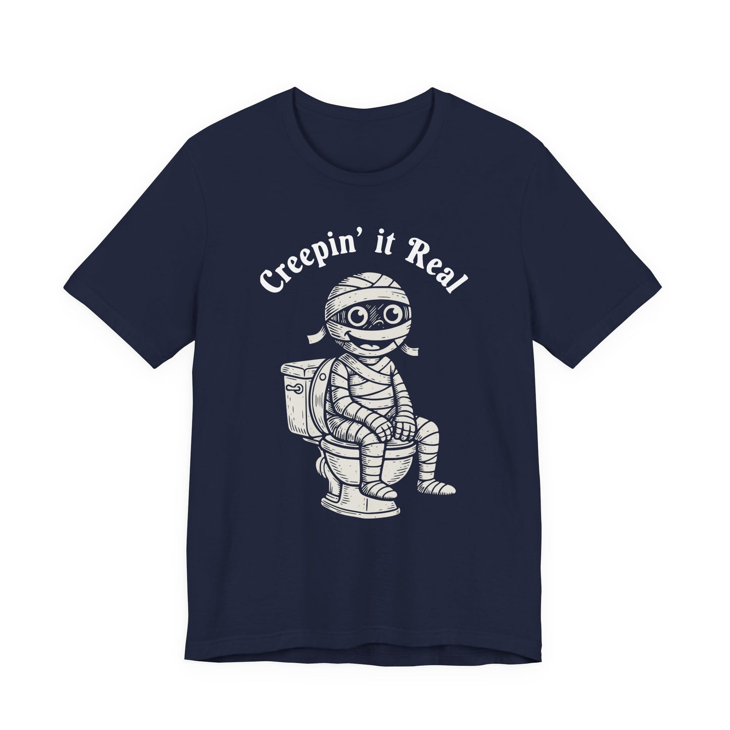 "Creepin' It Real" Vintage Tee - Funny Mummy on a Potty T-Shirt
