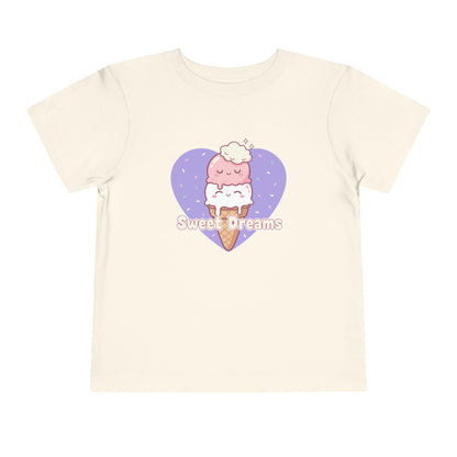 "Sweet Dreams" Toddler Tee — Ice Cream Heart Graphic T-Shirt