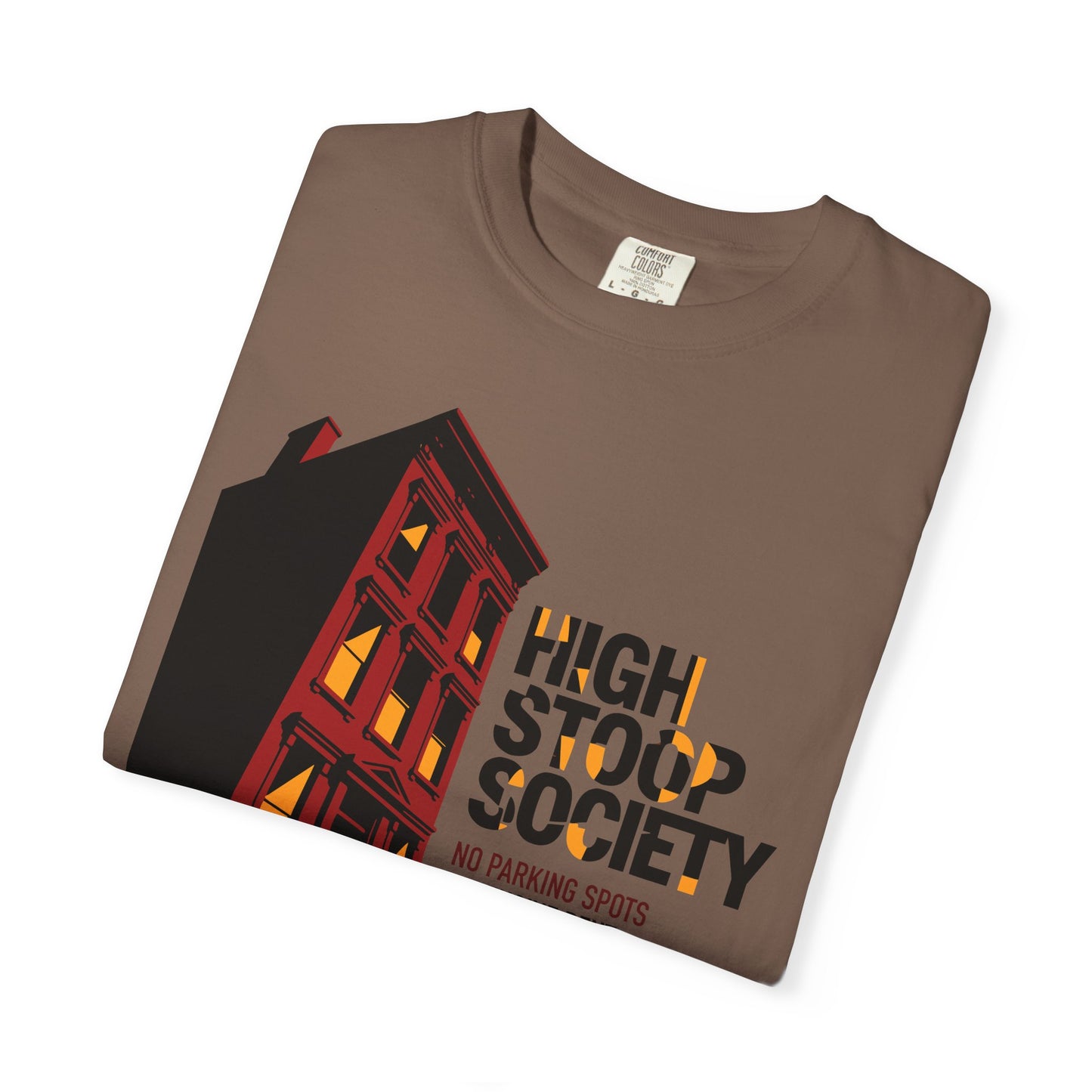 "High Stoop Society" T-Shirt — Vintage Brooklyn New York Brownstone Graphic Tee