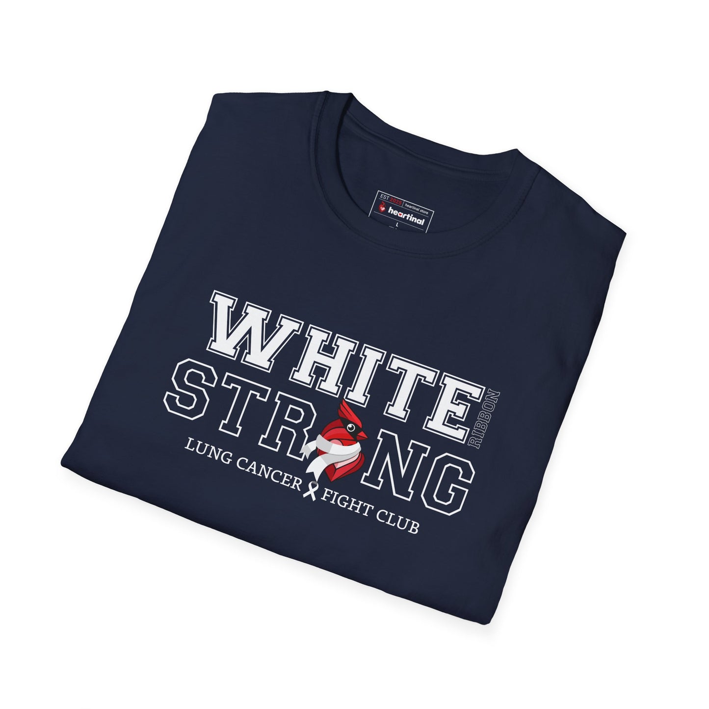White Ribbon Strong T-Shirt — Lung Cancer Fight Club Awareness Tee