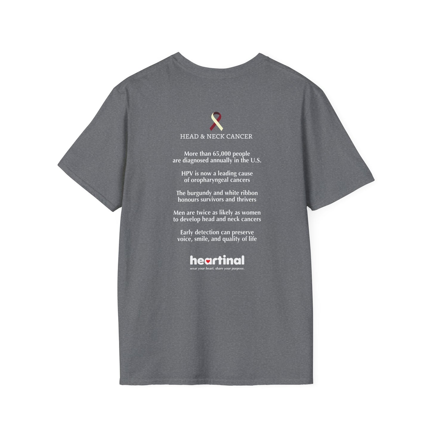 Ivory Burgundy Strong T-Shirt — Head & Neck Cancer Fight Club Awareness Tee