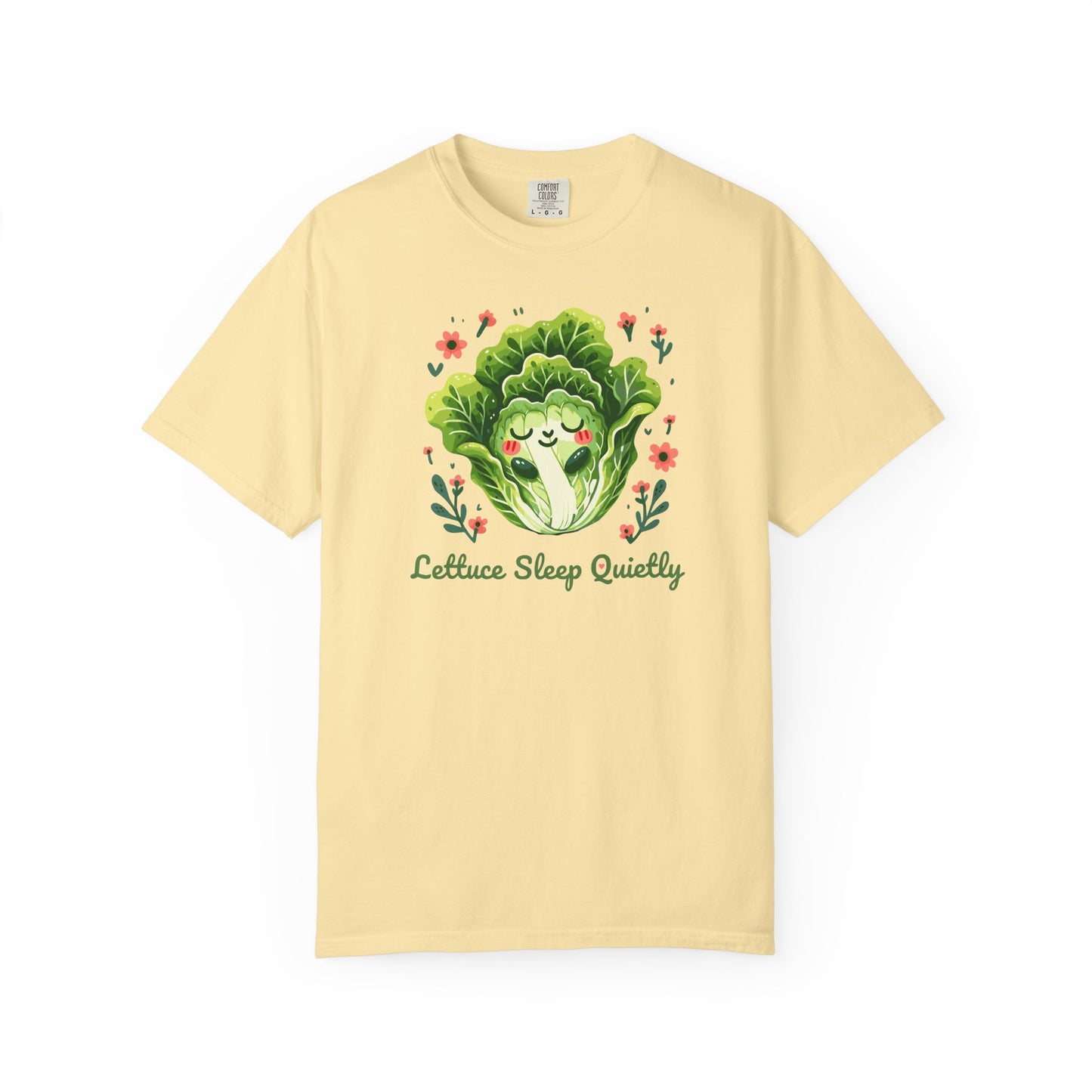 Lettuce Sleep Quietly T-Shirt — Cute Sleeping Lettuce Graphic Tee