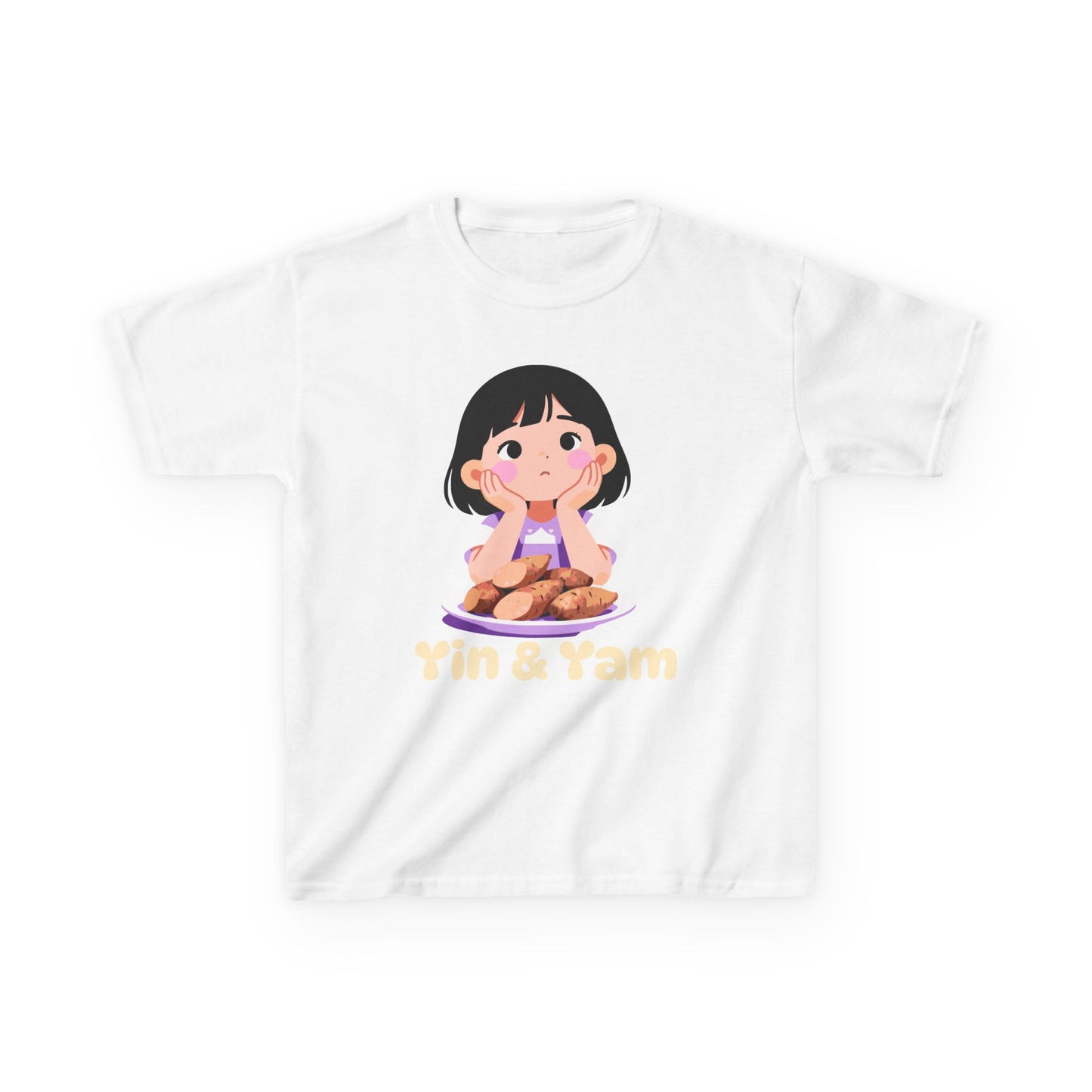 "Yin & Yam" Youth Tee — Cute Girl Sweet Potato Graphic Kids T‑Shirt