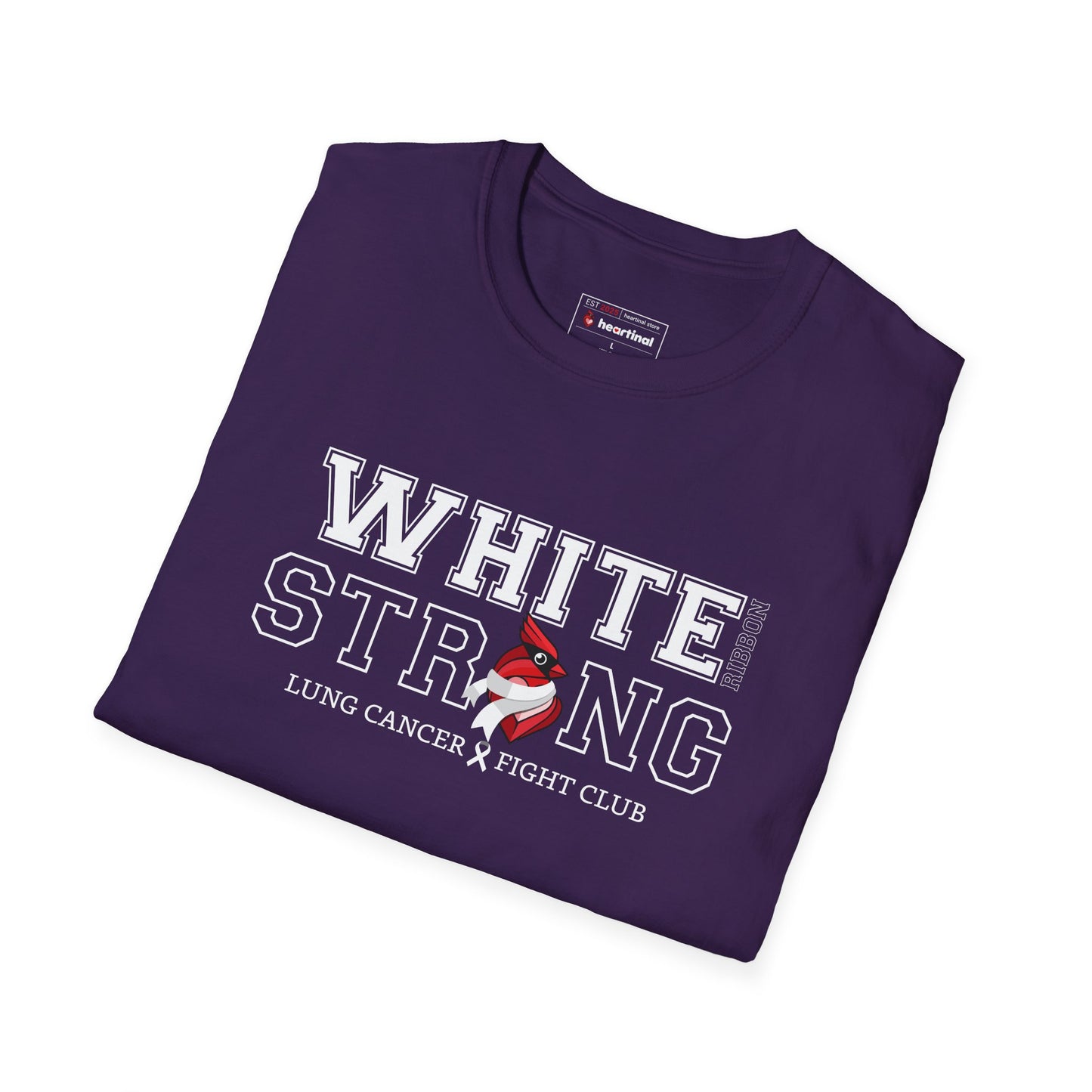 White Ribbon Strong T-Shirt — Lung Cancer Fight Club Awareness Tee