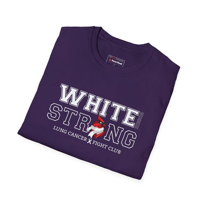 White Ribbon Strong T-Shirt — Lung Cancer Fight Club Awareness Tee