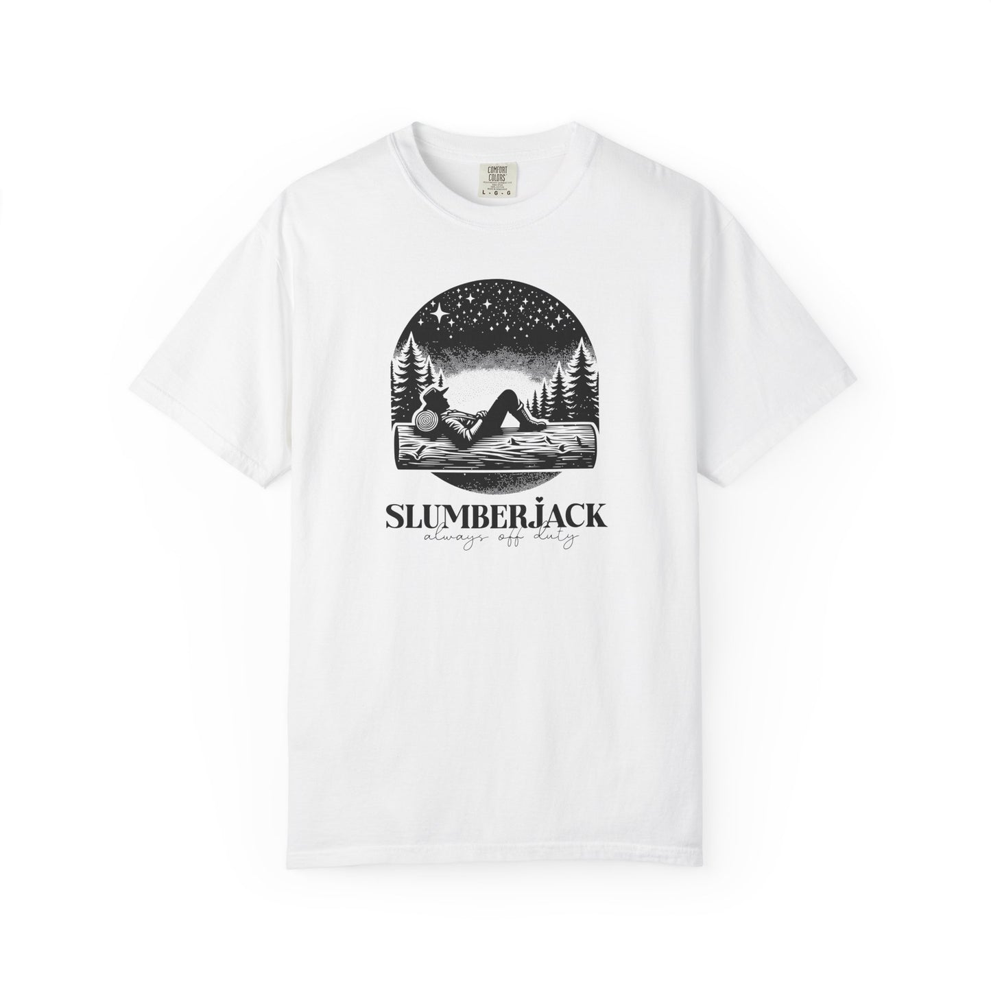 Slumberjack Campfire Graphic T-Shirt — Relaxing Night Sky Outdoor Tee