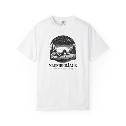 Slumberjack Campfire Graphic T-Shirt — Relaxing Night Sky Outdoor Tee