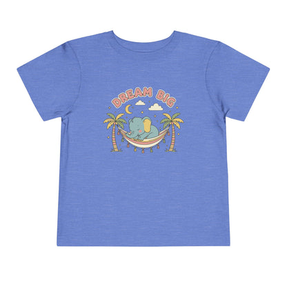 "Dream Big" Toddler Tee — Elephant Hammock Sleeping Graphic