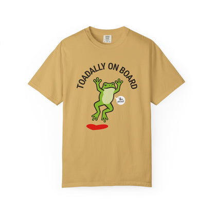 Toadally On Board T-Shirt — Cute Frog Volunteer Graphic Tee