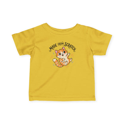 "Made From Scratch" Infant Tee — Cute Ginger Kitten Baby Shirt