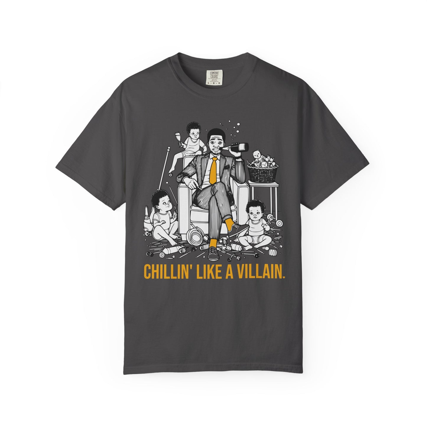 "Chillin' Like A Villain" T-Shirt — Cool Suit & Tie Family Man Graphic Tee