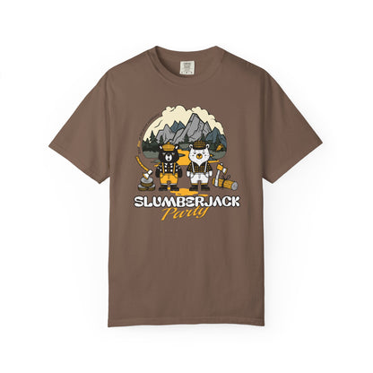 Slumberjack Party T-Shirt — Outdoor Pee Lumberjack Mountain Bears Graphic Tee