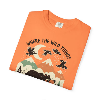 "Where the Wild Things Poop Freely" T-Shirt - Nature Wildlife Outdoors Bird Bear Graphic Tee