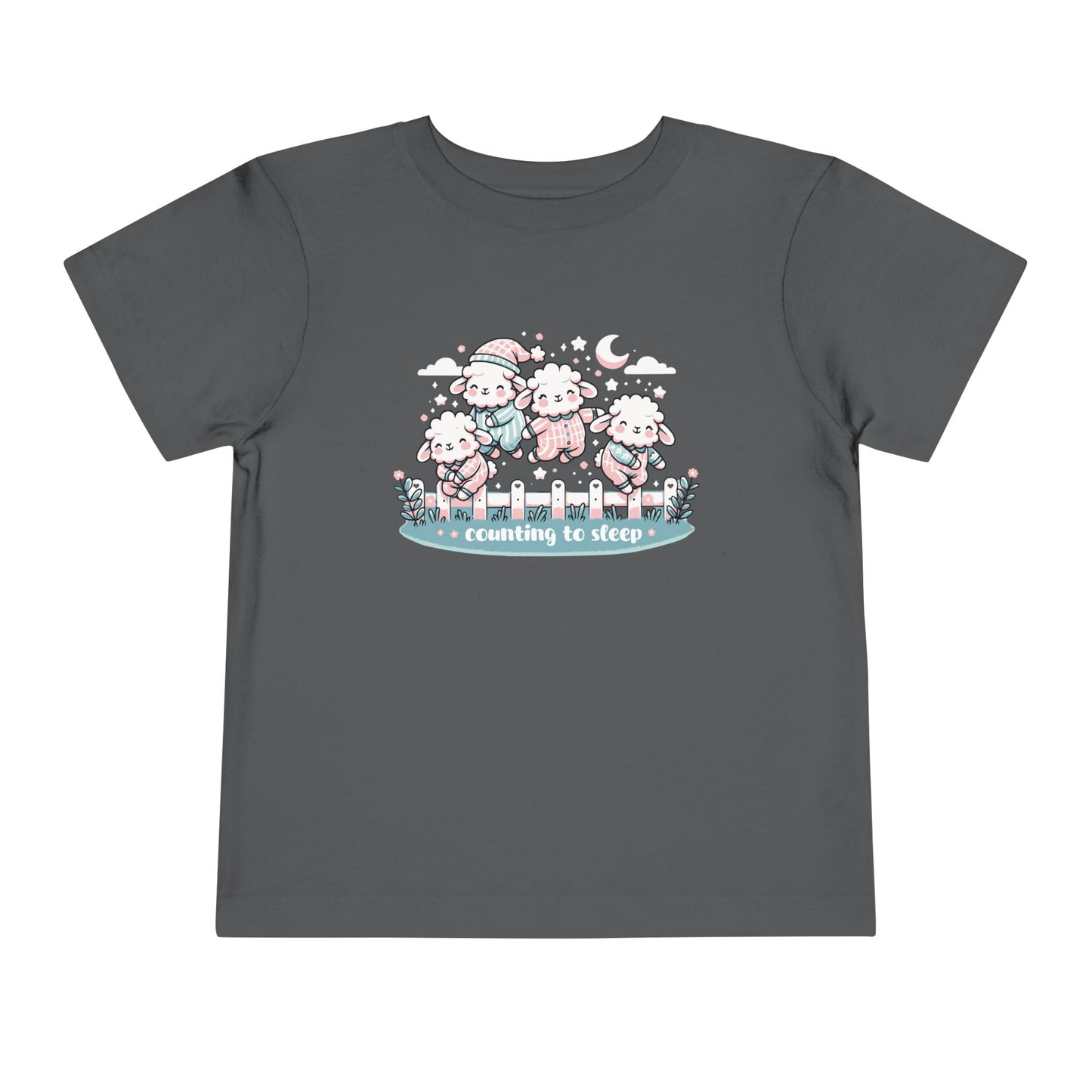 "Counting to Sleep" Toddler Tee — Cute Sleepy Sheep Bedtime Shirt
