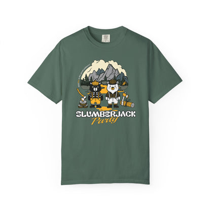 Slumberjack Party T-Shirt — Outdoor Pee Lumberjack Mountain Bears Graphic Tee