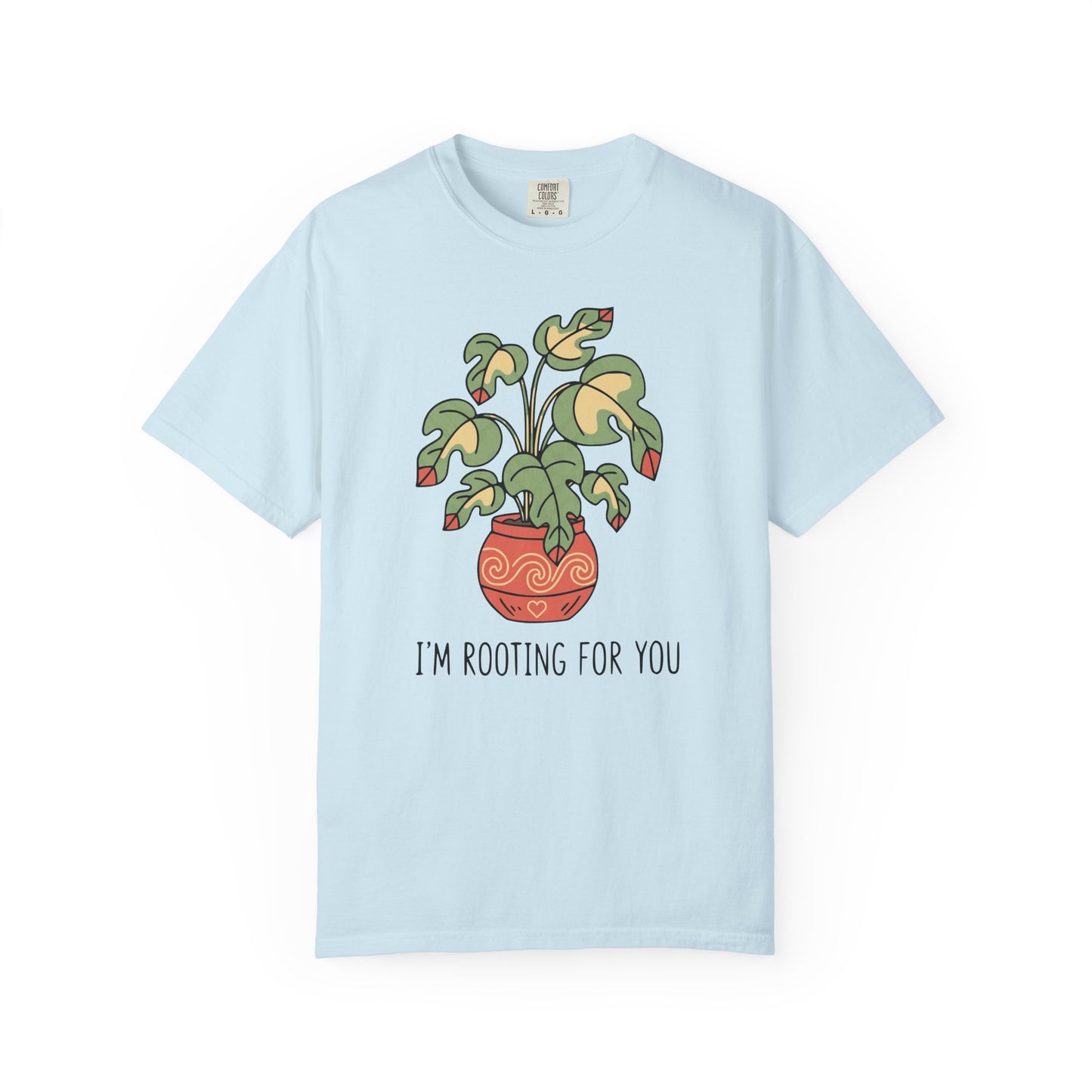 "I’m Rooting For You" Plant Lover Support T-Shirt — Cute Potted Plant Tee