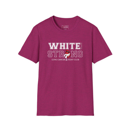 White Ribbon Strong T-Shirt — Lung Cancer Fight Club Awareness Tee