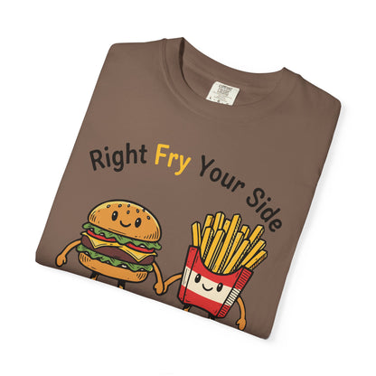 Right Fry Your Side Burger & Fries T-Shirt - Cheeseburger French Fries Retro Tee