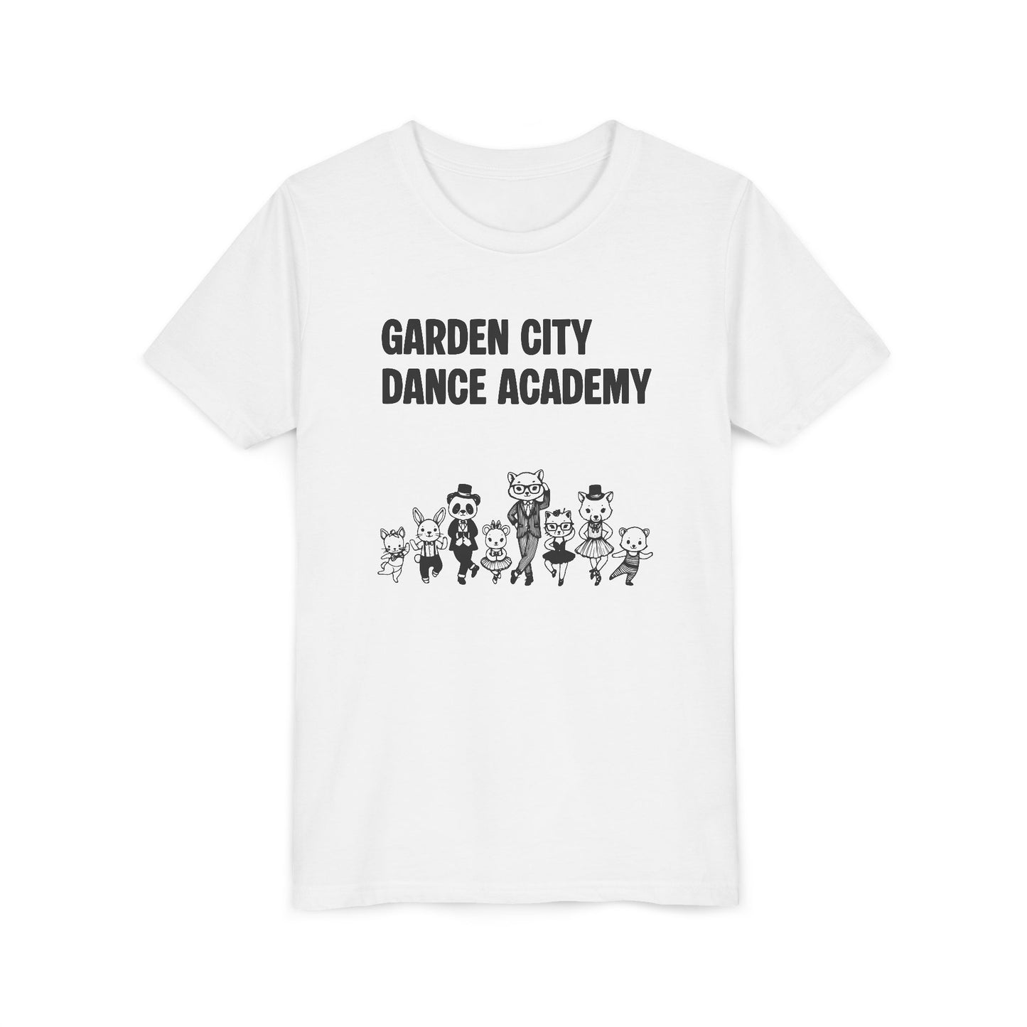 "Garden City Dance Academy" Youth Tee — Kids Dance Club Cartoon Dancers T-Shirt