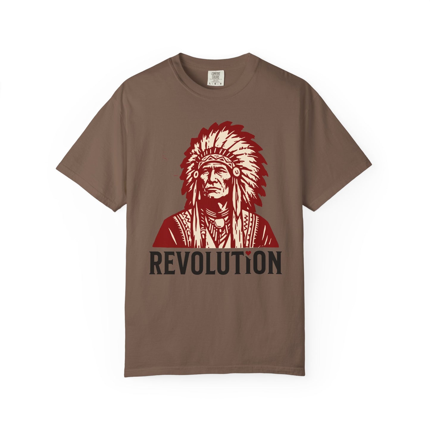 Revolution Graphic T-Shirt - Native Chief First Nation Illustrated Tee