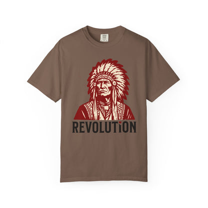 Revolution Graphic T-Shirt - Native Chief First Nation Illustrated Tee