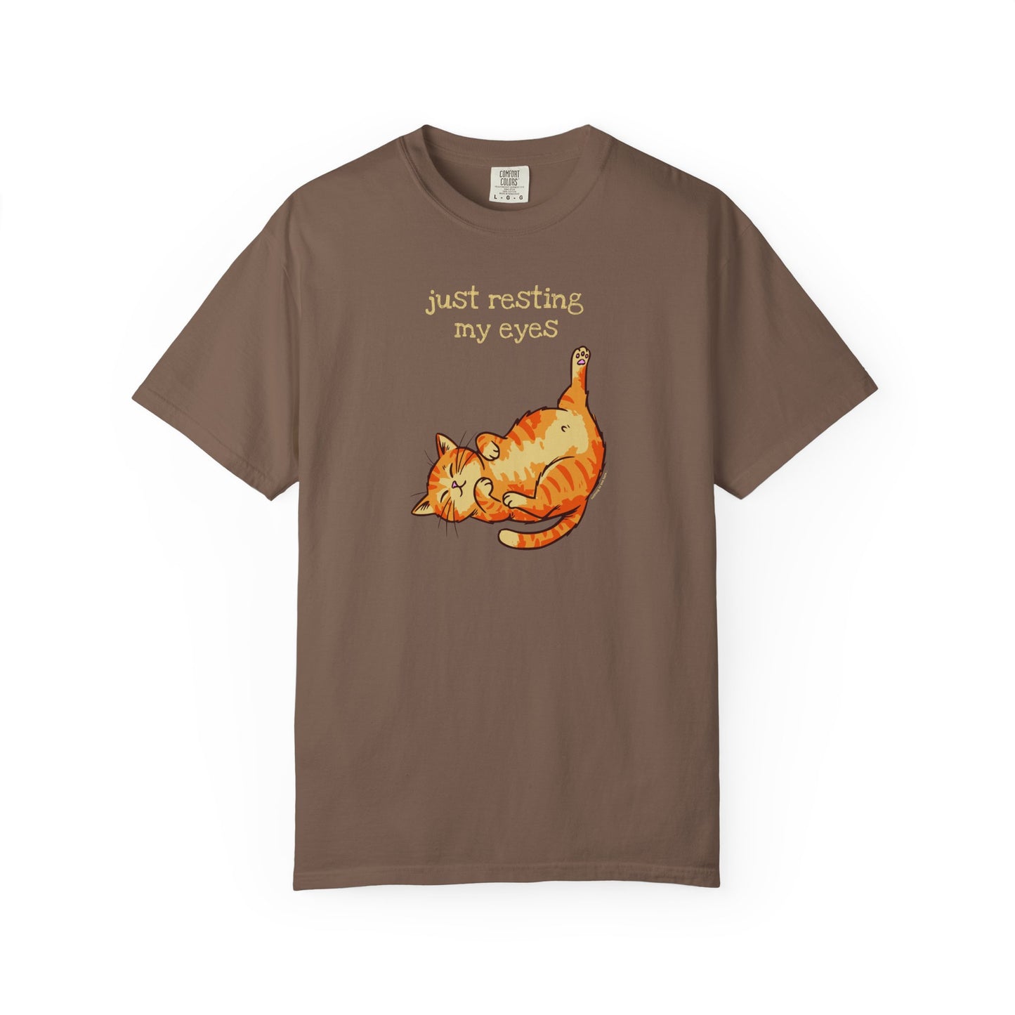"Just Resting My Eyes" T-Shirt — Awkward Cat Nap Graphic Tee