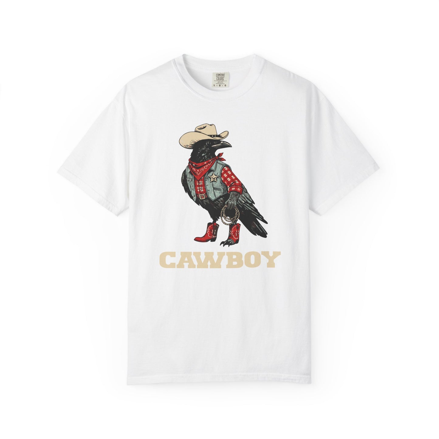 "Cawboy" Couples Tee — Western Crow Cowboy Graphic T-Shirt