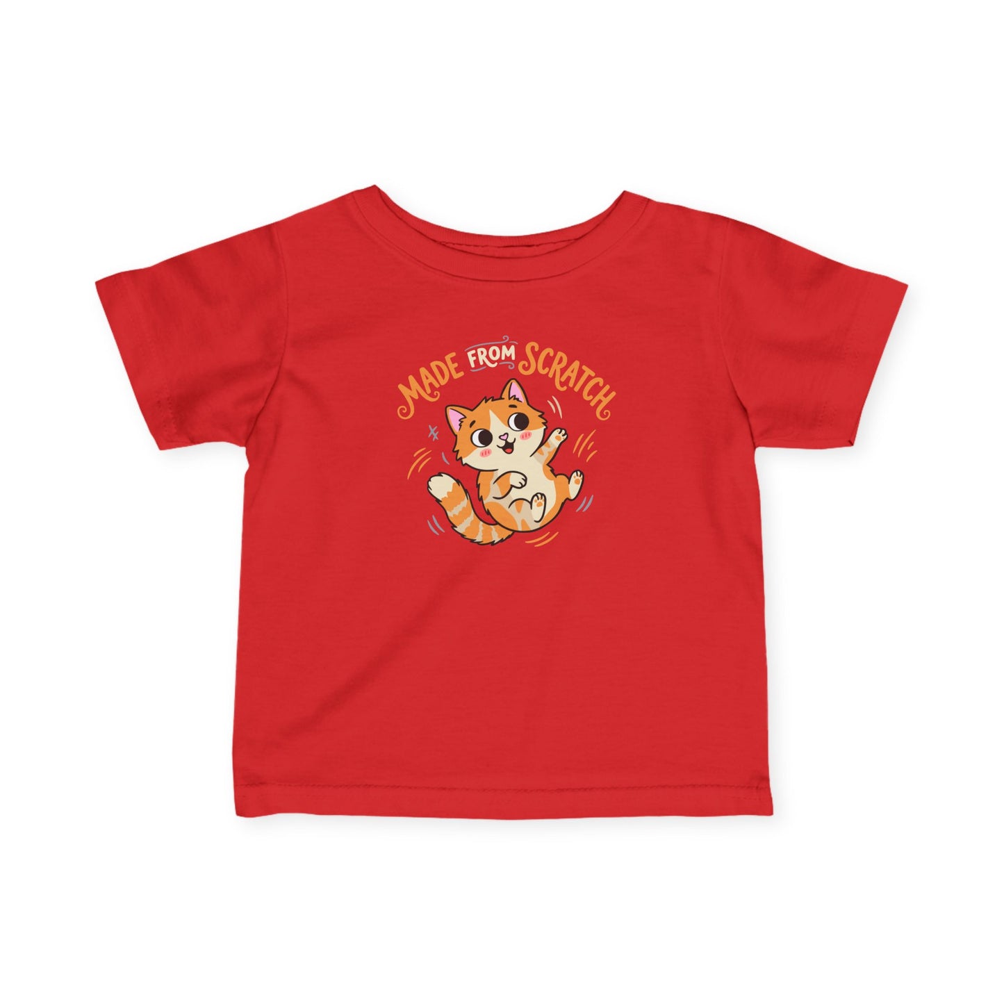 "Made From Scratch" Infant Tee — Cute Ginger Kitten Baby Shirt