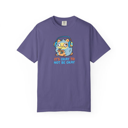 "It's Okay to Not Be Okay" Tee — Cute Cat Self-Care Mental Health Awareness T-Shirt