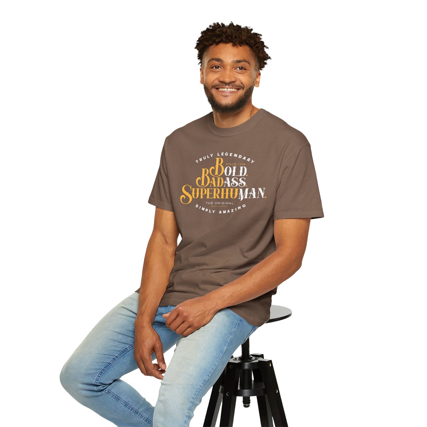 Old Ass Man. Bold Badass Superhuman Graphic Tee — Motivational Vintage Style T-Shirt