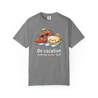 "On vacation with my butter half" Couples Tee —  Cute Vacation Yam Butter Summer T-Shirt