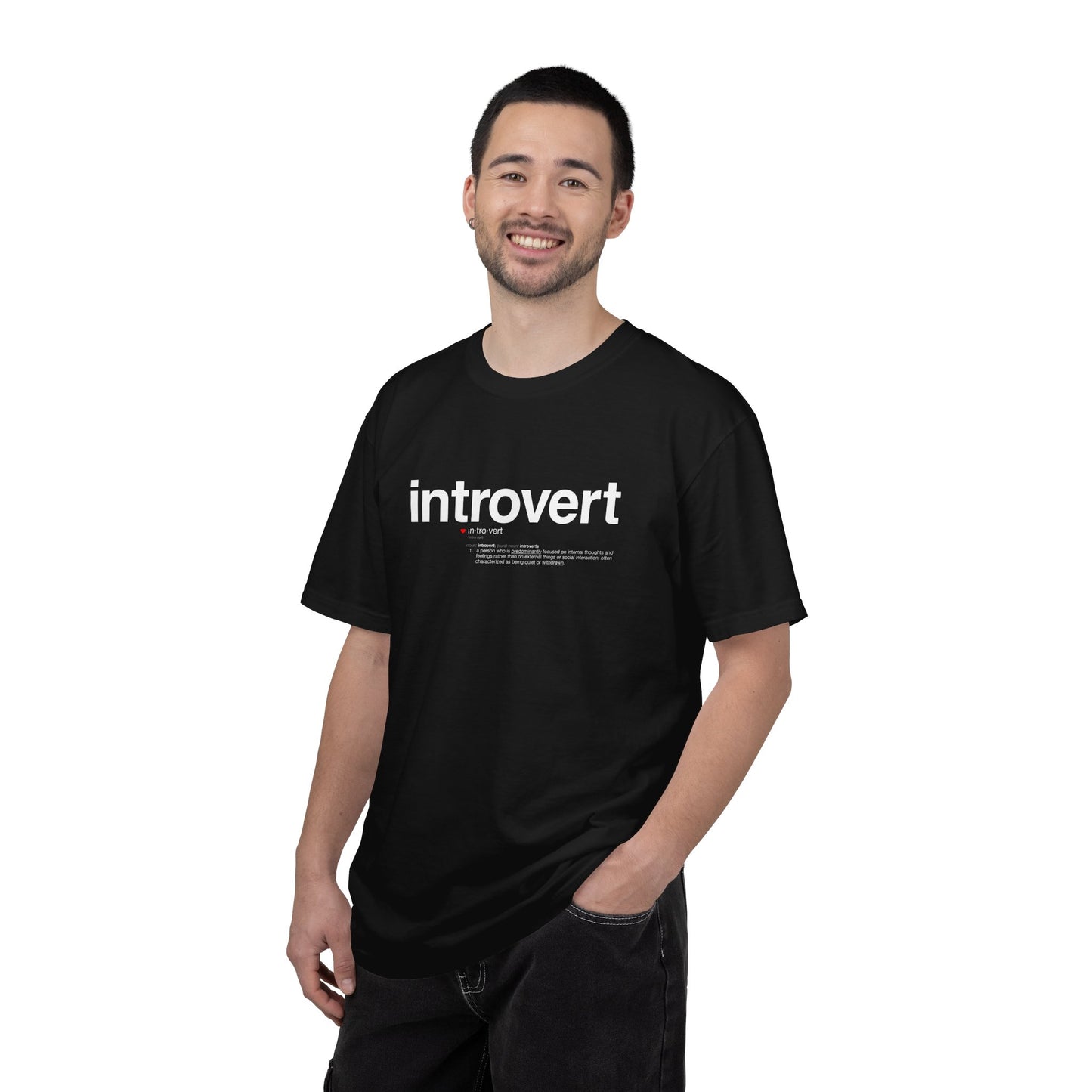 Introvert T-Shirt — "Introvert" Front + Nutrition Facts Back Graphic Tee