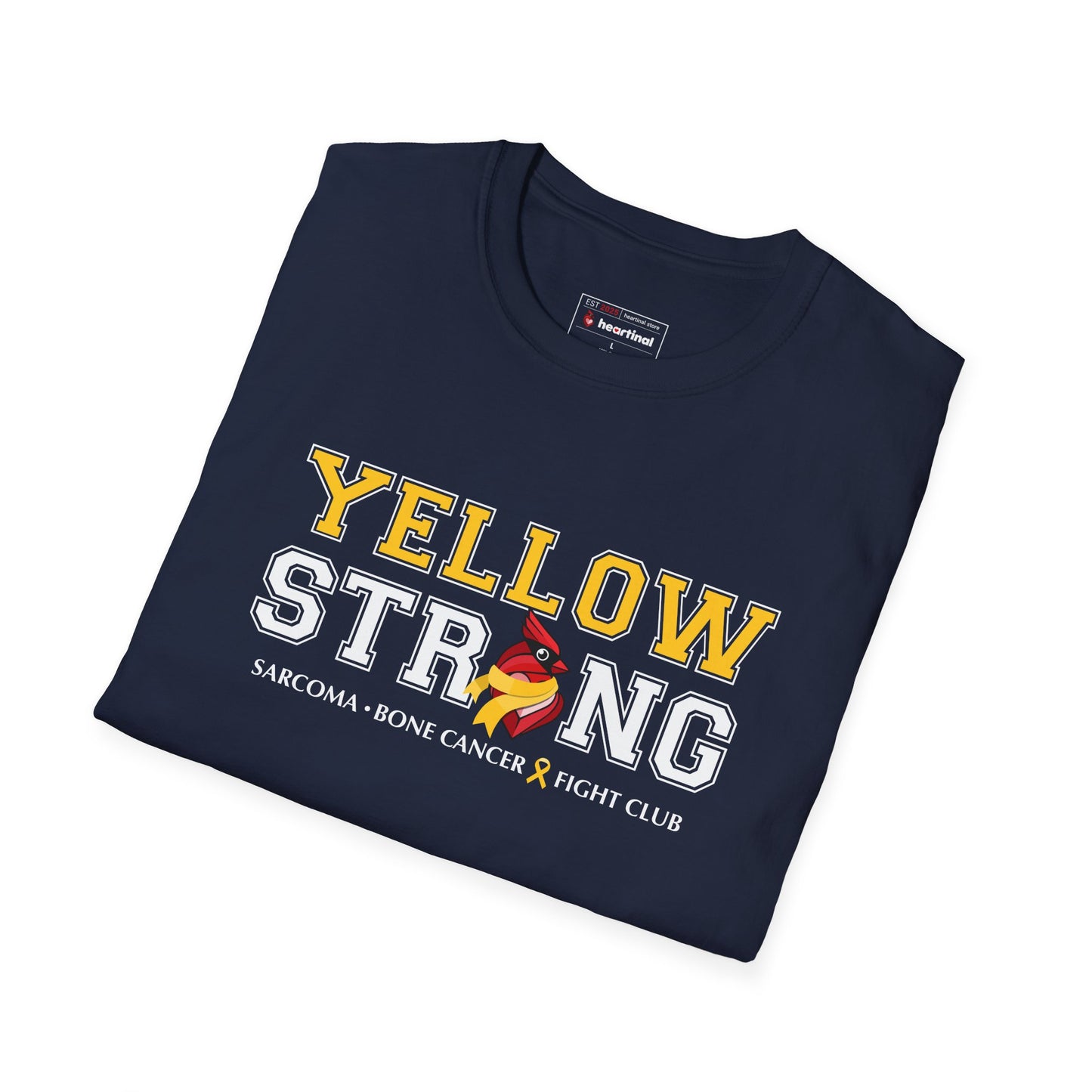 Yellow Strong T-Shirt — Sarcoma Bone Cancer Fight Club Awareness Tee