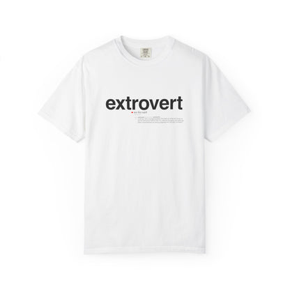 Extrovert T-Shirt — "Extrovert" Front + Nutrition Facts Back Graphic Tee