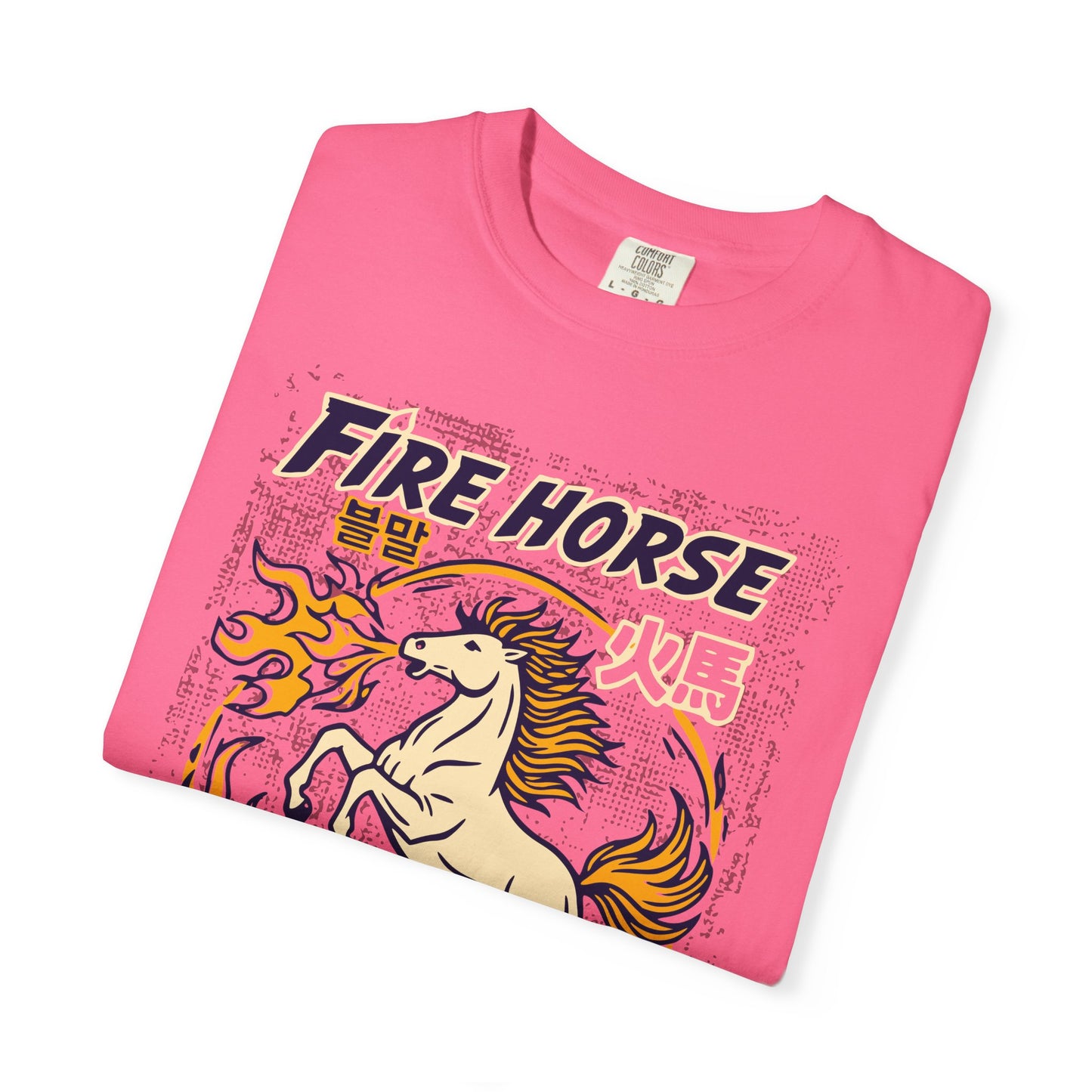 'Fire Horse' Spicy Hot Instant Ramyeon T-Shirt — Retro Lunar New Year Graphic Tee