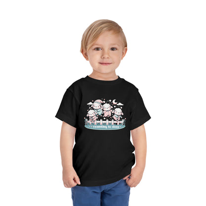 "Counting to Sleep" Toddler Tee — Cute Sleepy Sheep Bedtime Shirt